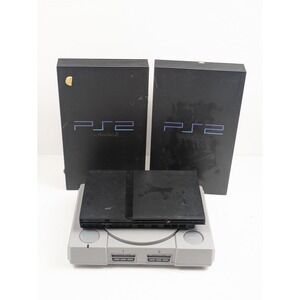 Lot of 4 Sony PlayStation 2 PS2 PS1 Consoles (Parts/Repair)